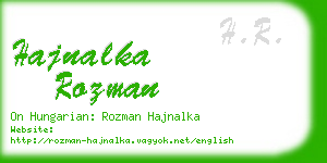 hajnalka rozman business card